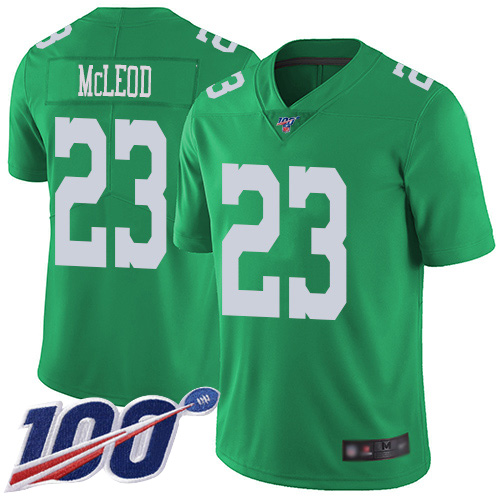 Men Philadelphia Eagles #23 Rodney McLeod Limited Green Rush Vapor Untouchable NFL Jersey 100th Season->philadelphia eagles->NFL Jersey